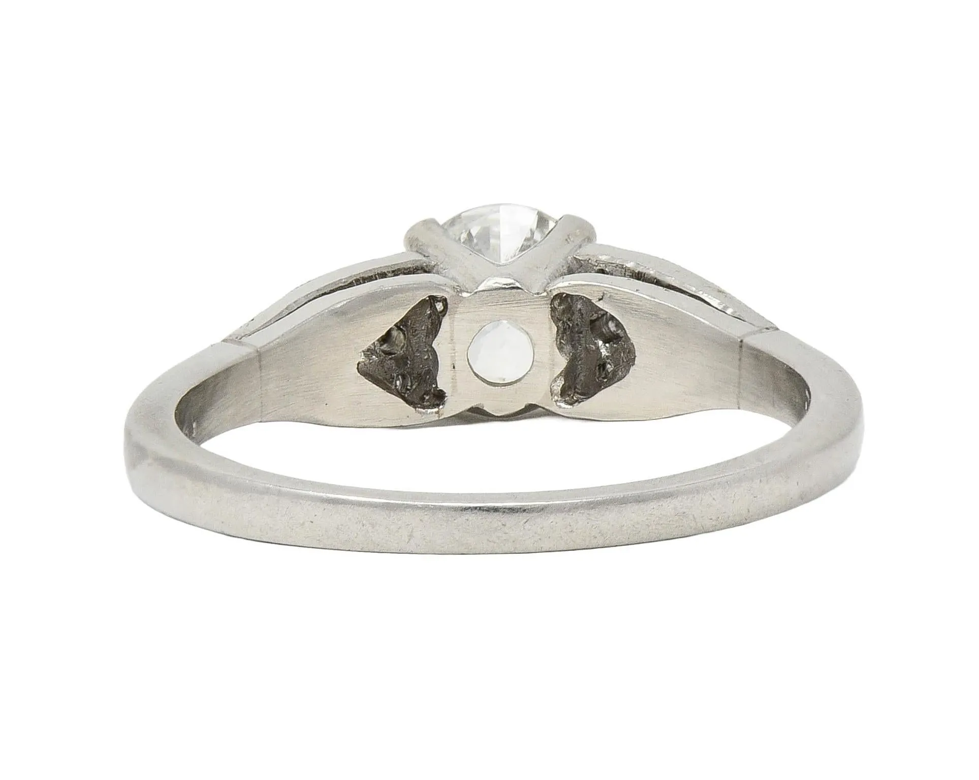 Art Deco Demaria 0.91 CTW Transitional Cut Diamond Platinum Vintage Engagement Ring
