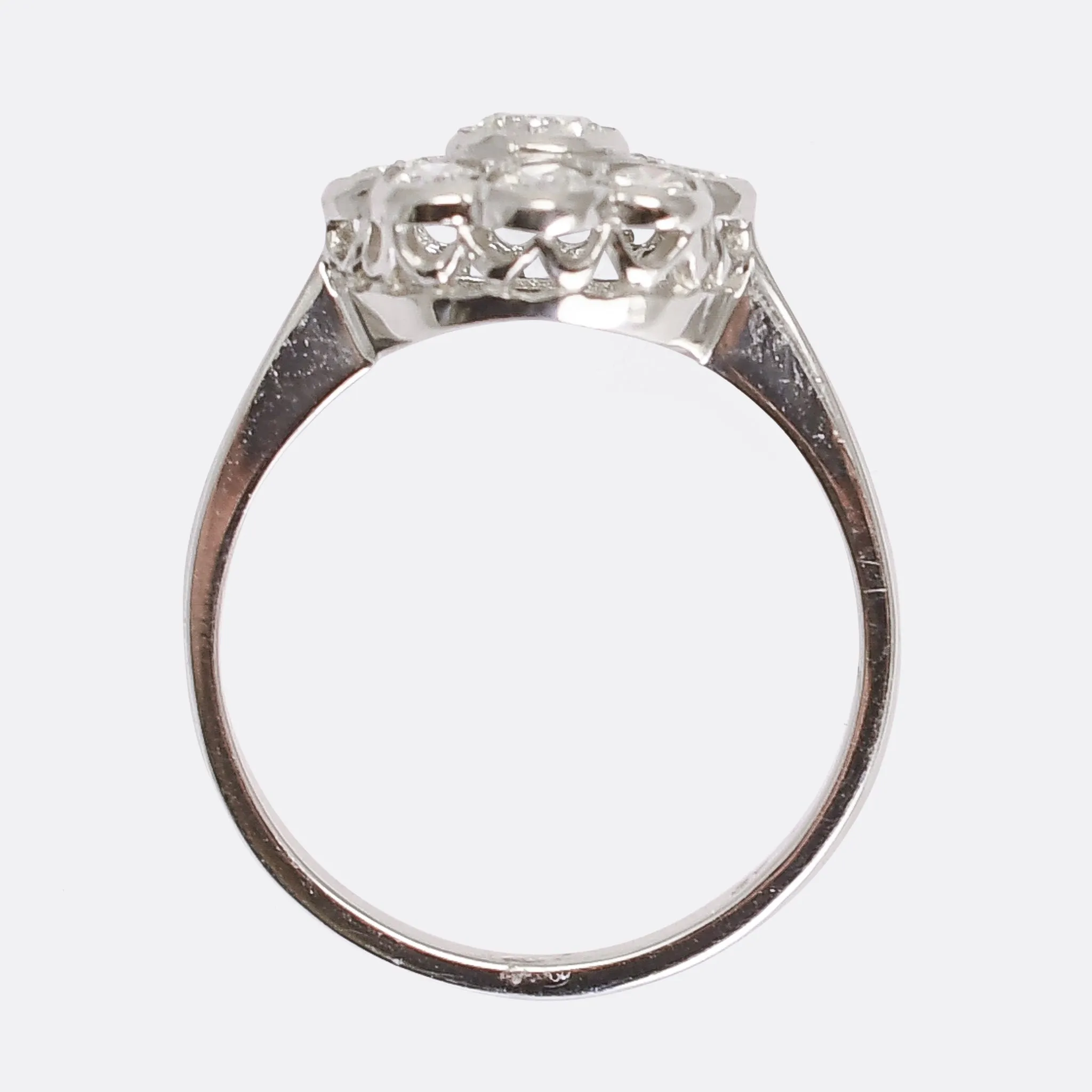Art Deco Diamond Daisy Cluster Ring
