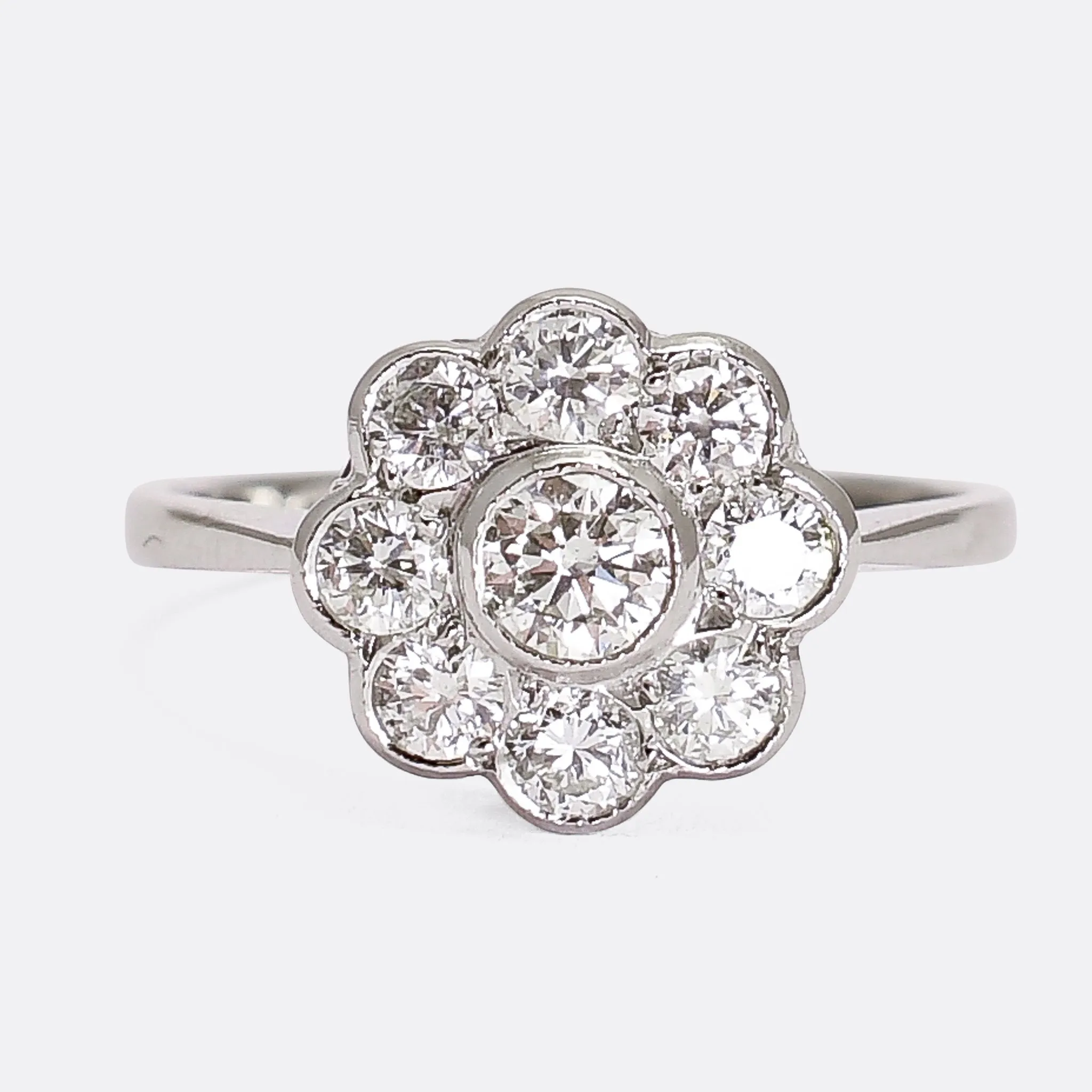 Art Deco Diamond Daisy Cluster Ring