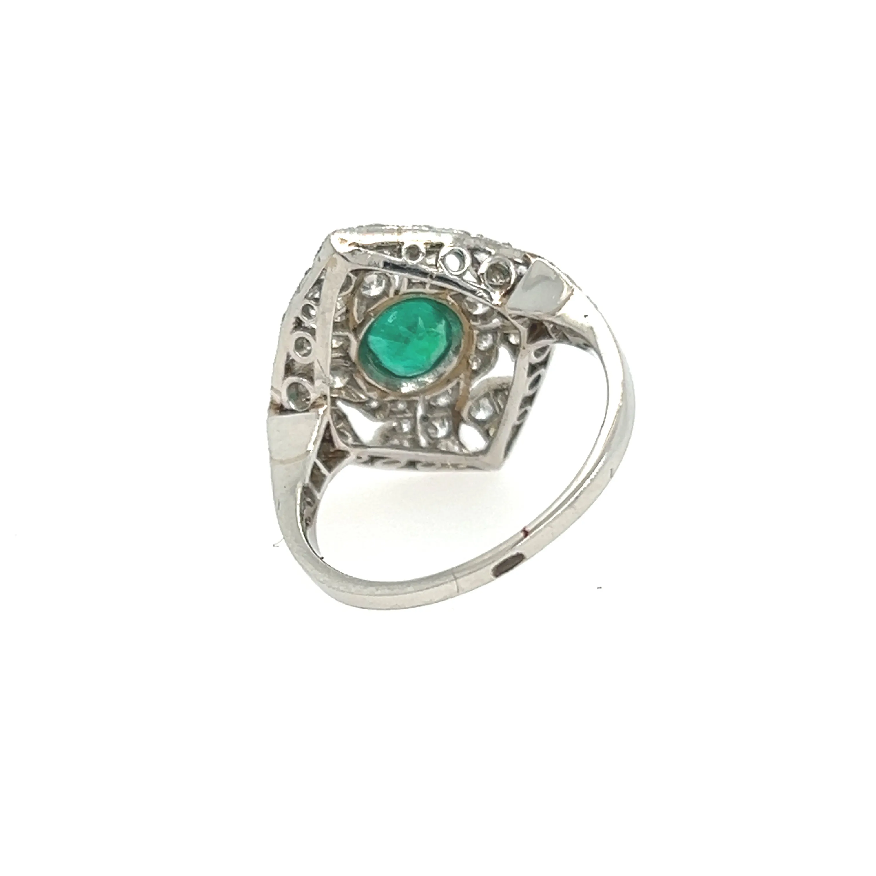 Art Deco Emerald and Diamond Ring