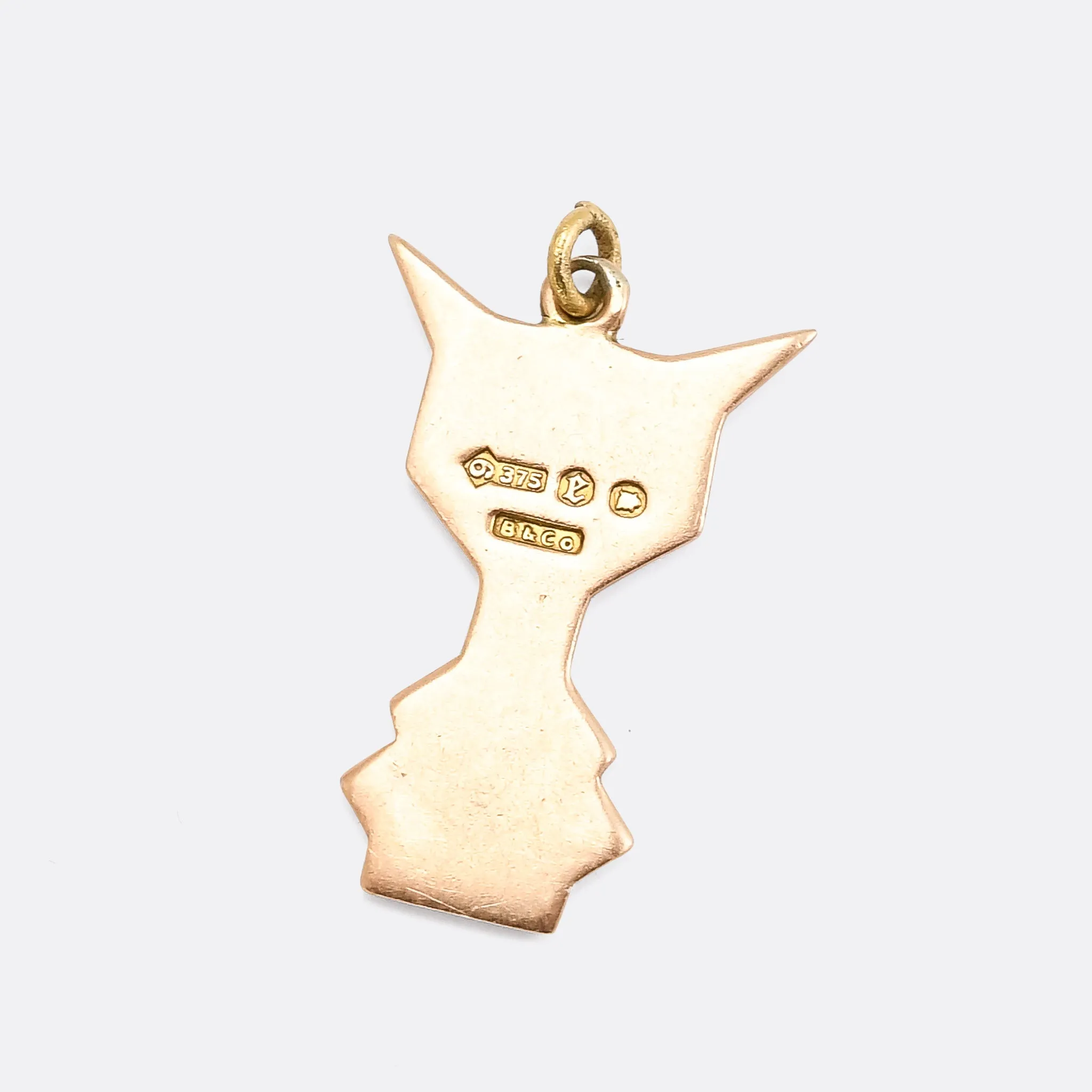 Art Deco Enamel Doberman Charm