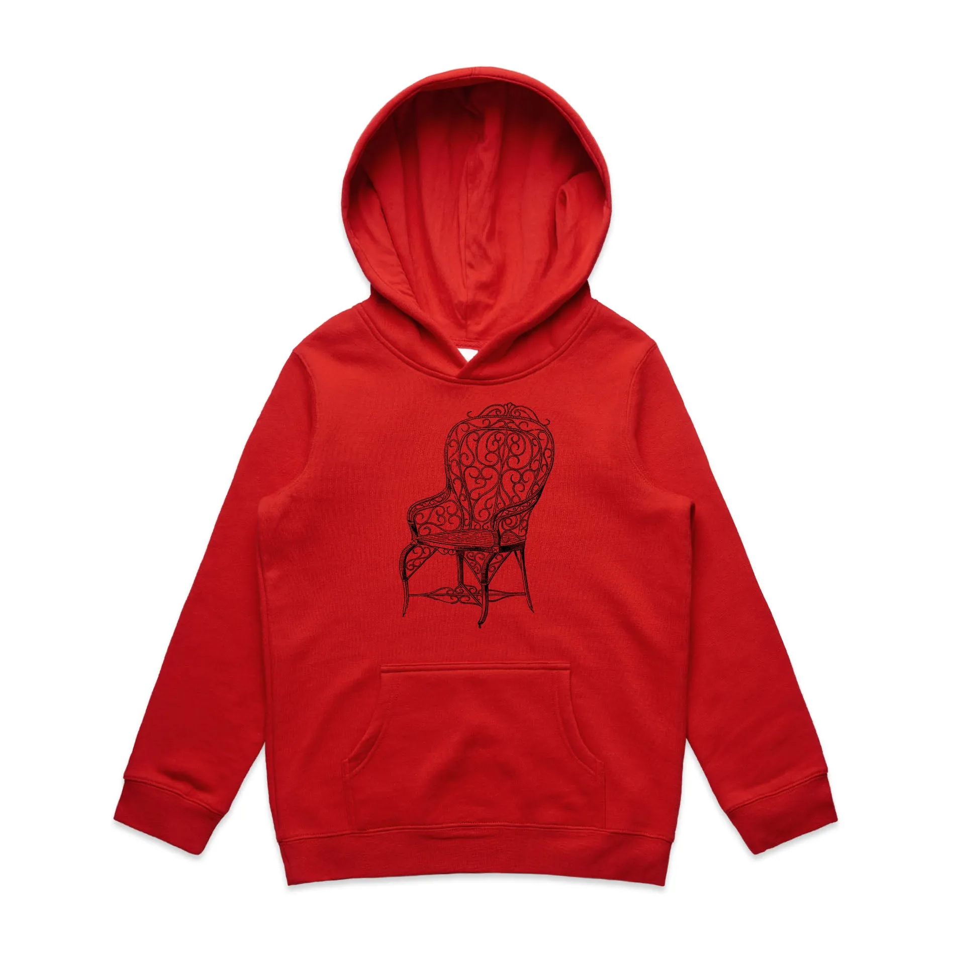 Art Deco Iron Chair – Kid's Hooded Sweatshirt