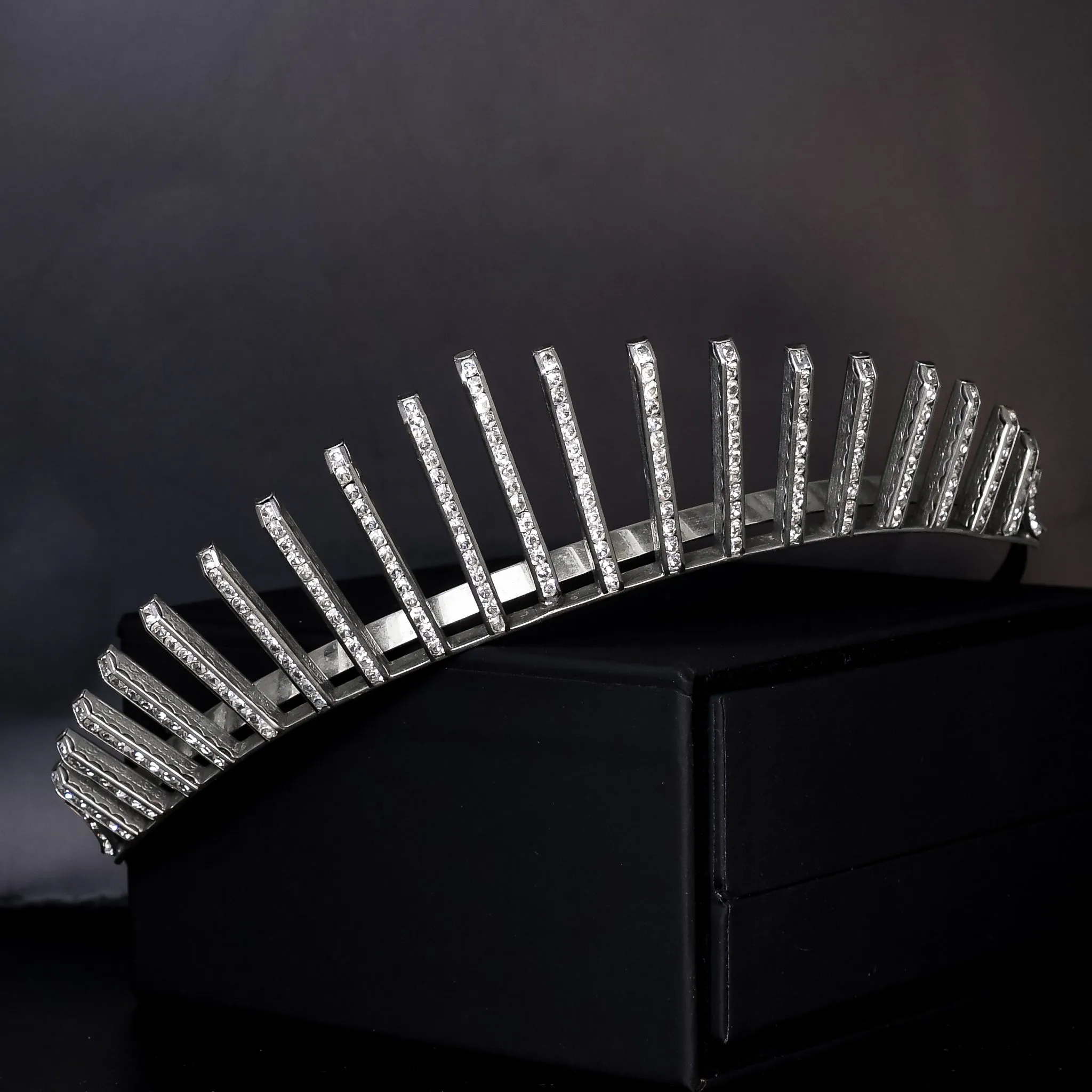 Art Deco Paste Gemstone Fringe Tiara