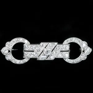 Art Deco Platinum 2.00 CTW Diamond Brooch