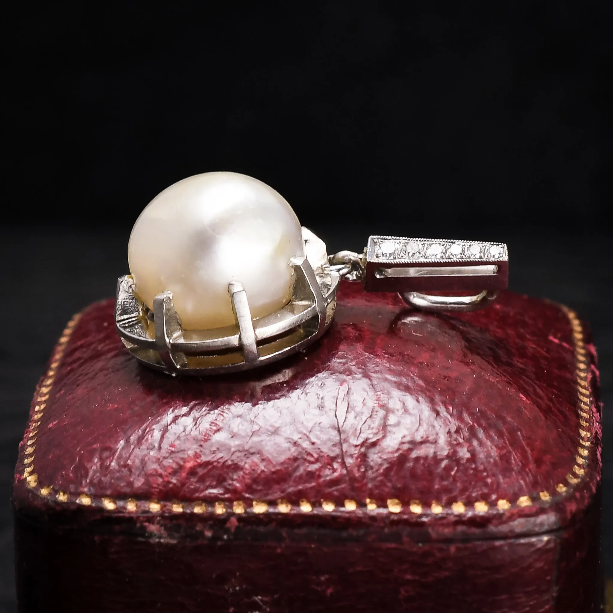 Art Deco Saltwater Pearl Pendant