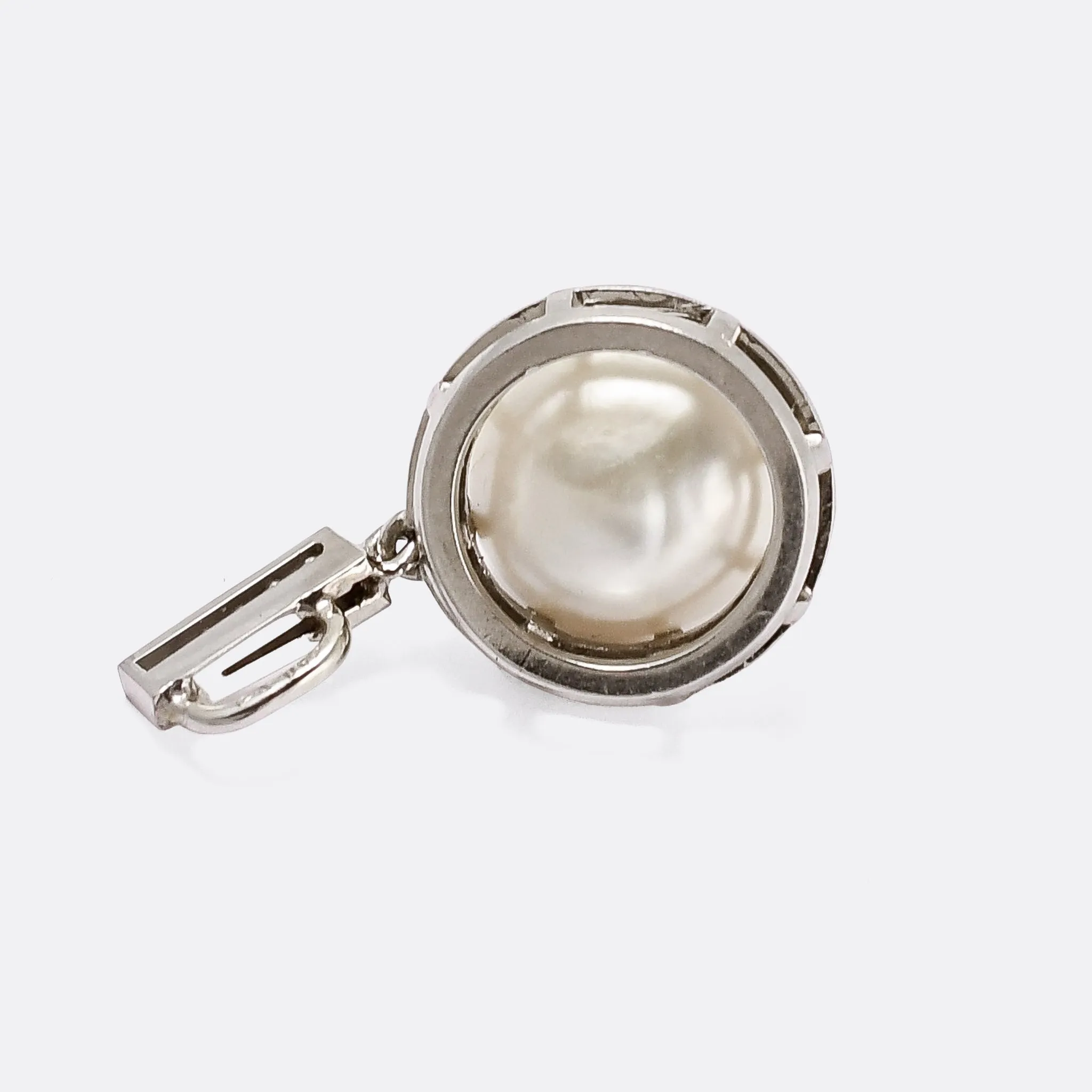 Art Deco Saltwater Pearl Pendant