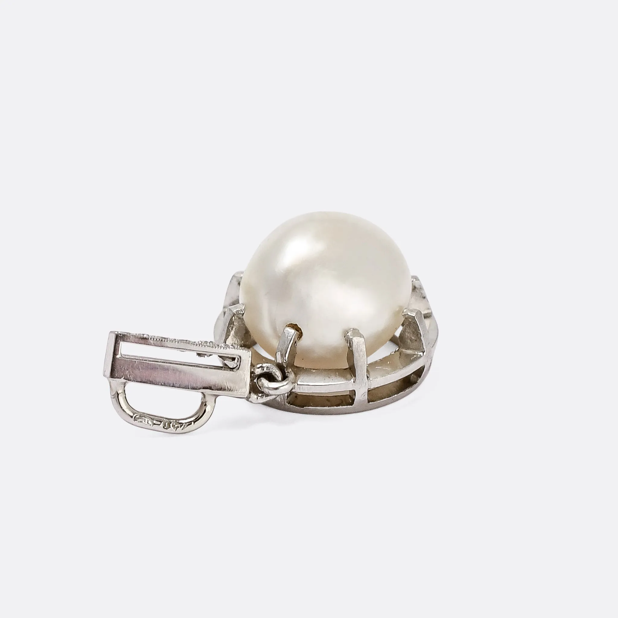 Art Deco Saltwater Pearl Pendant
