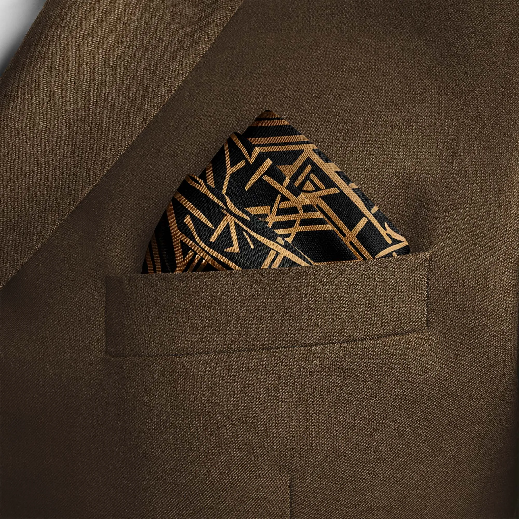 ART DECO SILK POCKET SQUARE