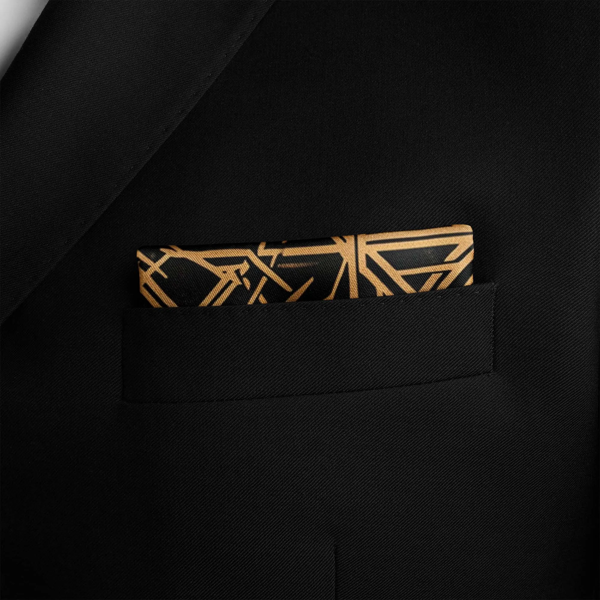 ART DECO SILK POCKET SQUARE
