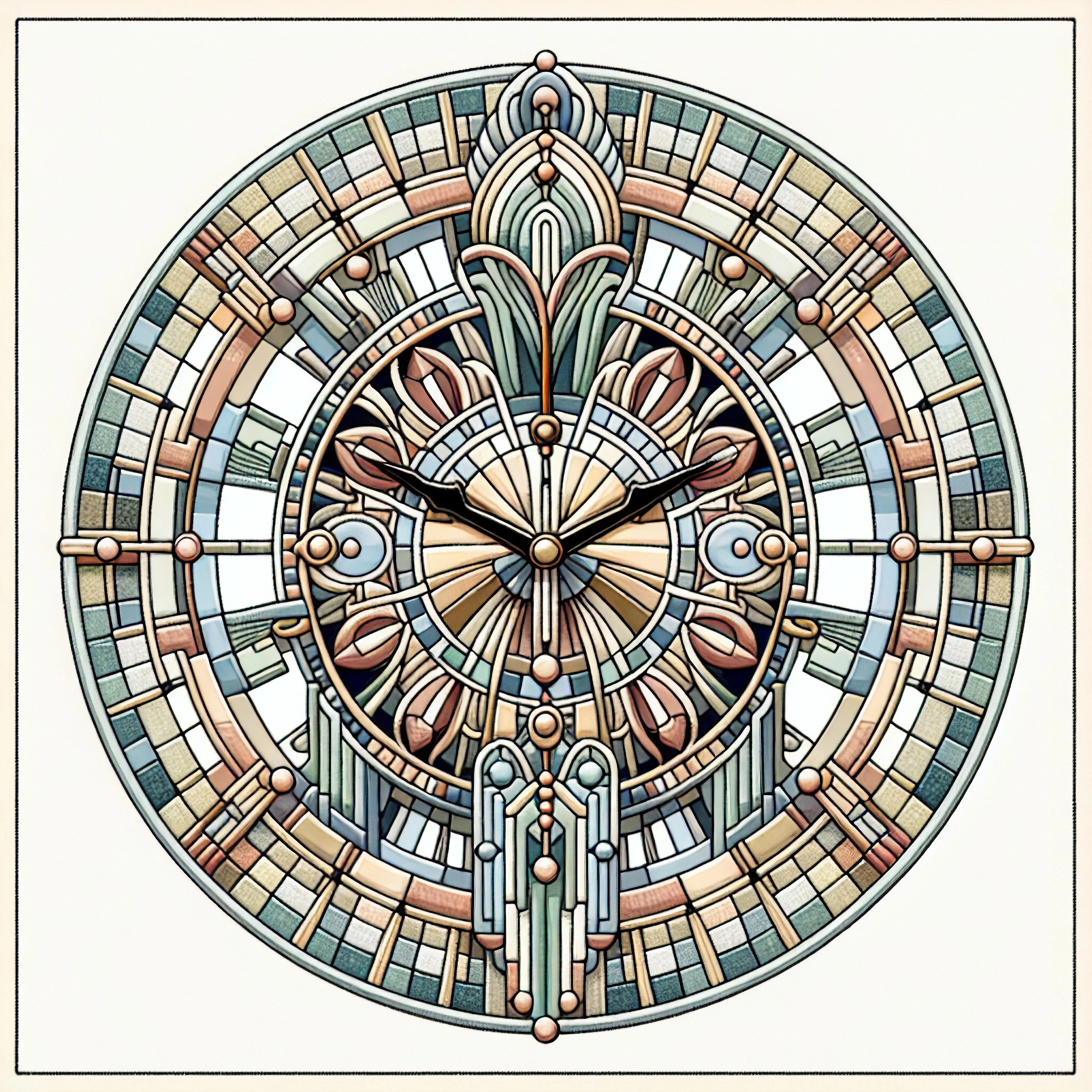 art deco wall clock