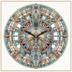 art deco wall clock