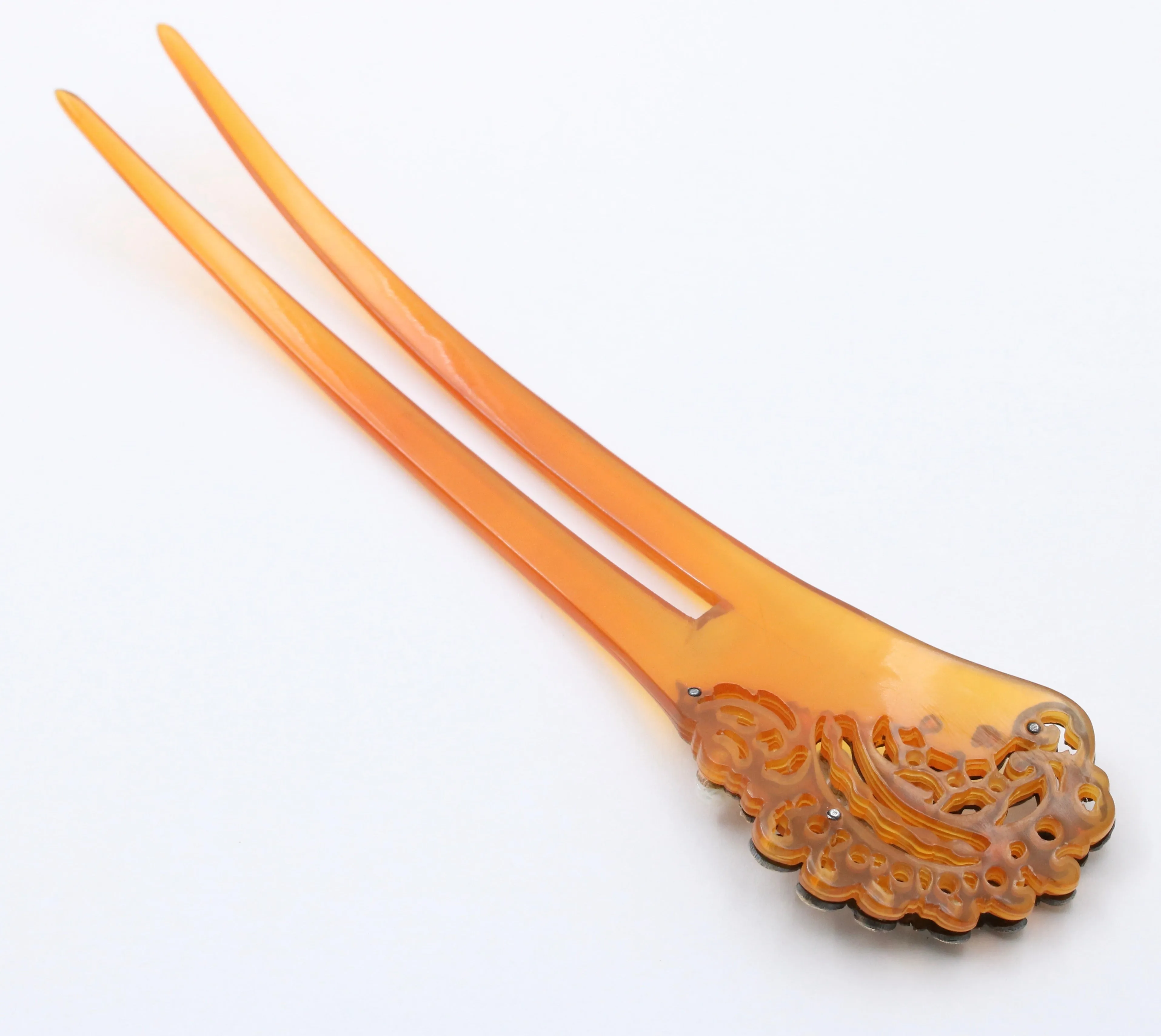Art Nouveau Diamond, Pearl, and Silver Gilt Hair Comb