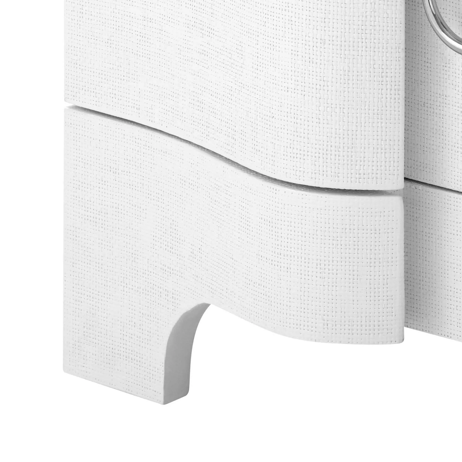 Bardot 3-Drawer Side Table / Chiffon White