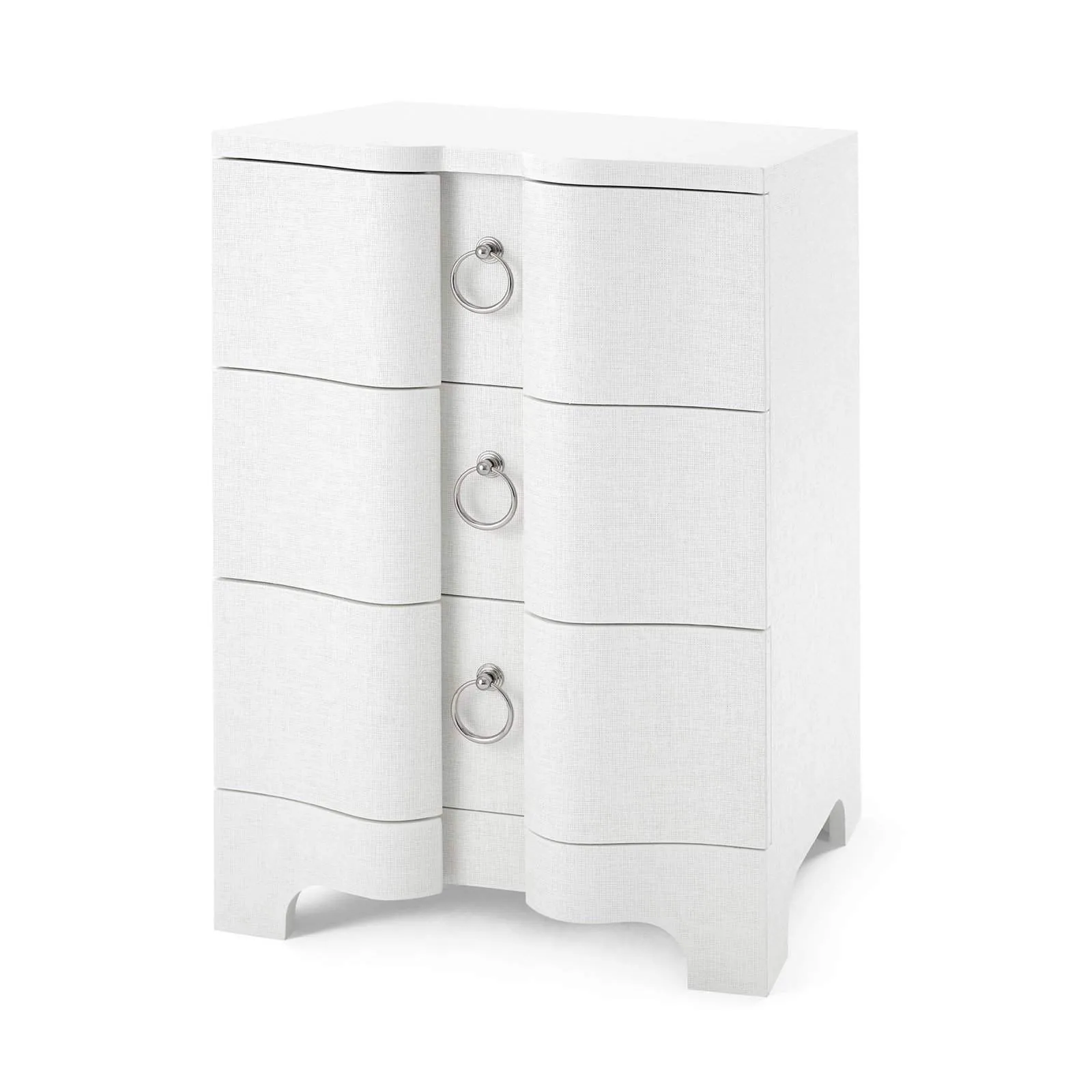 Bardot 3-Drawer Side Table / Chiffon White