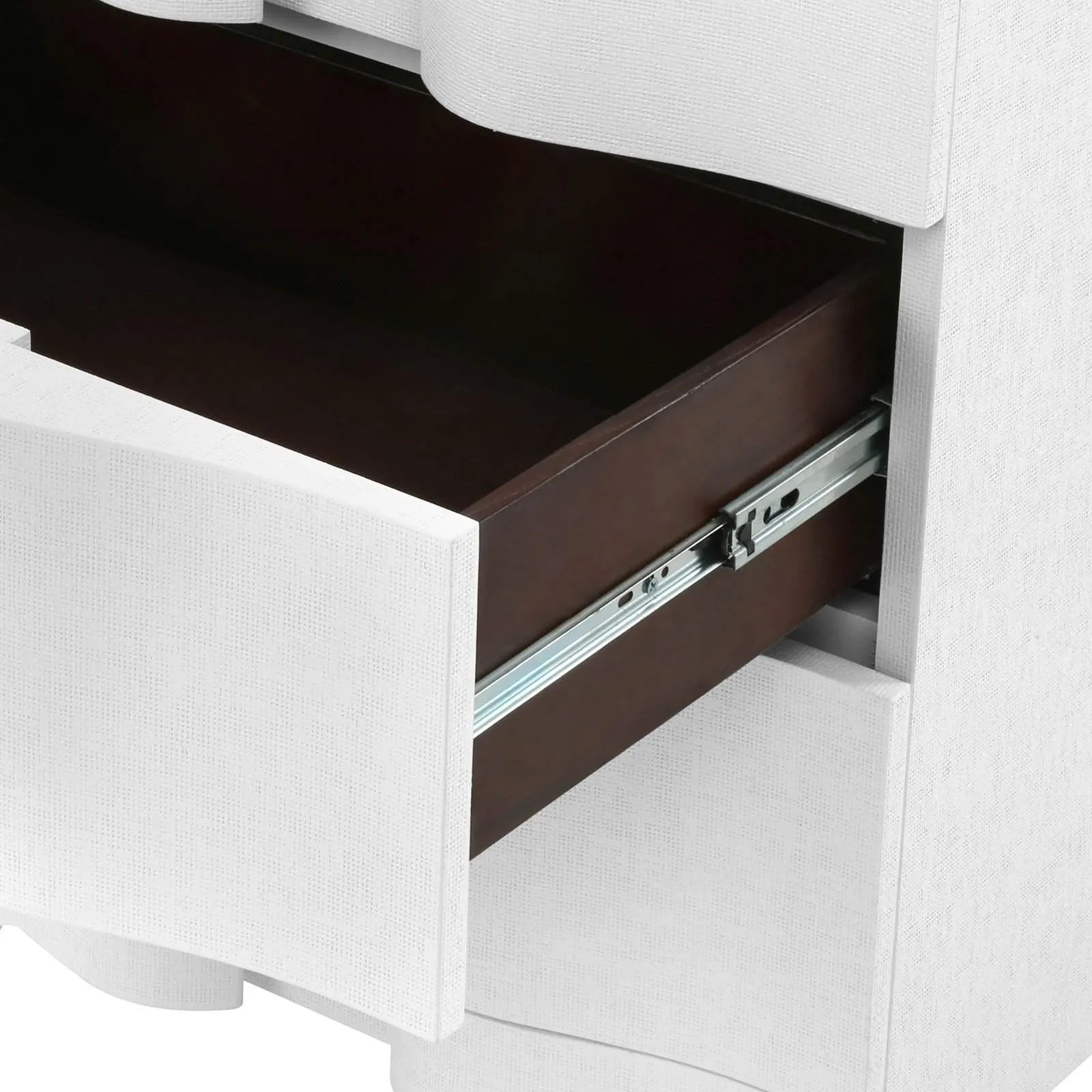 Bardot 3-Drawer Side Table / Chiffon White