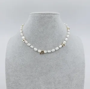 Baroque Pearl Necklace with Music Notes