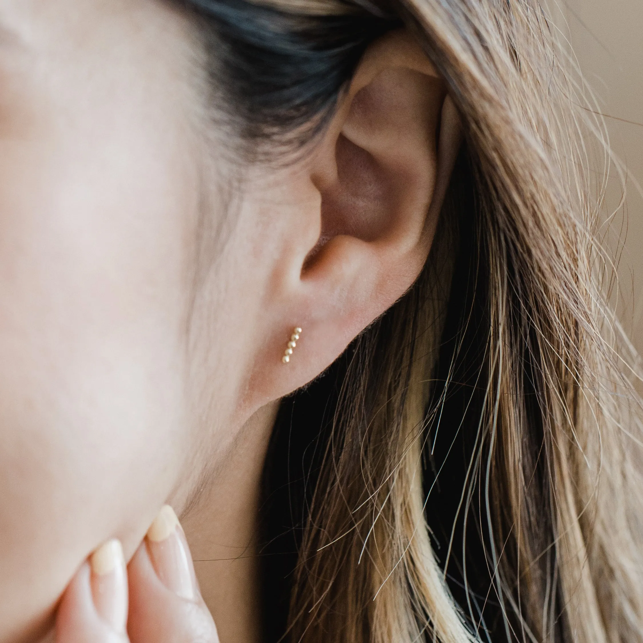 Beaded Bar Earrings