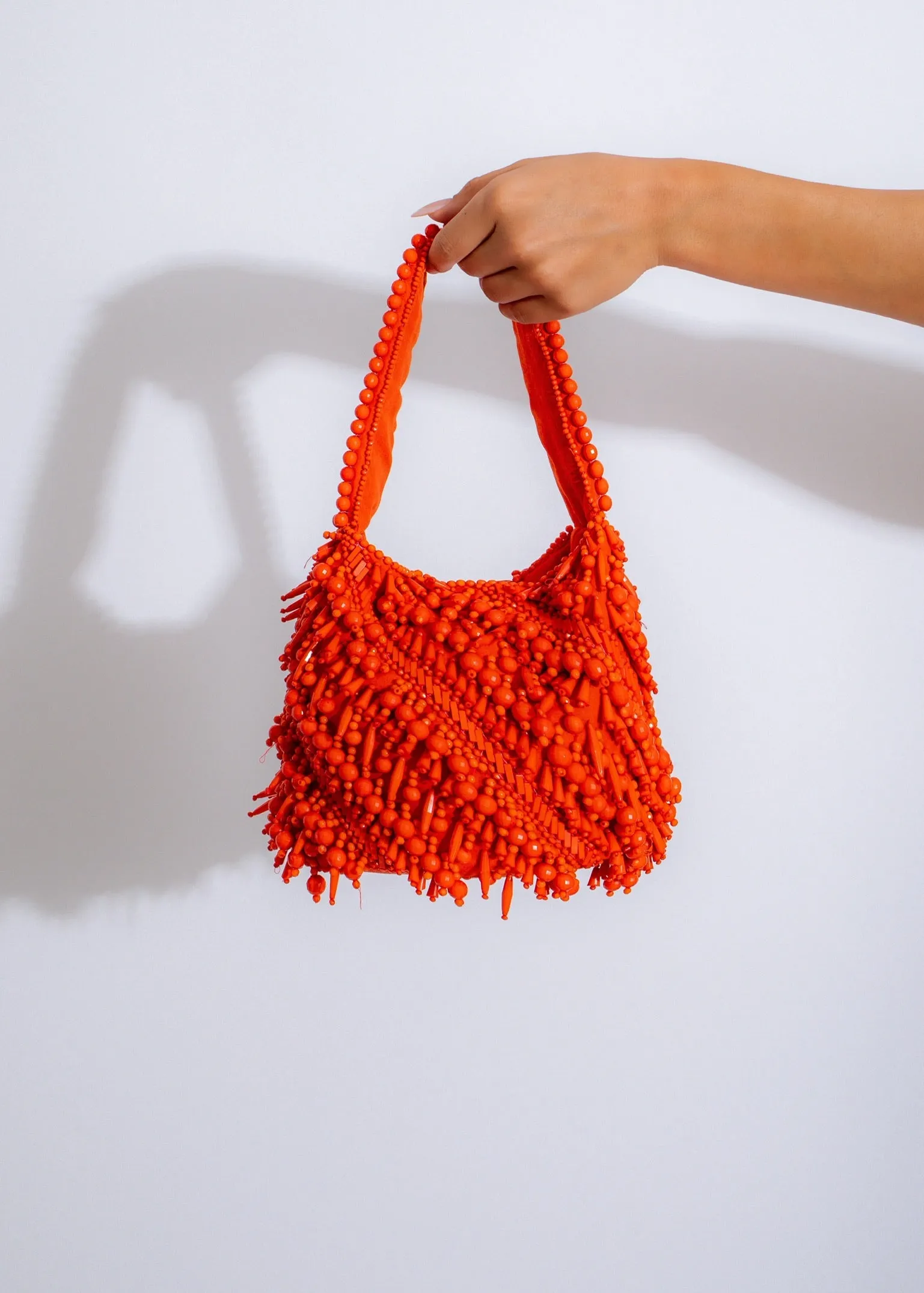 Beaded Elegance Bag Orange