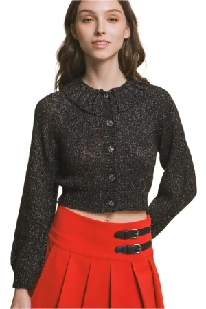 Black Short Collard Sweater