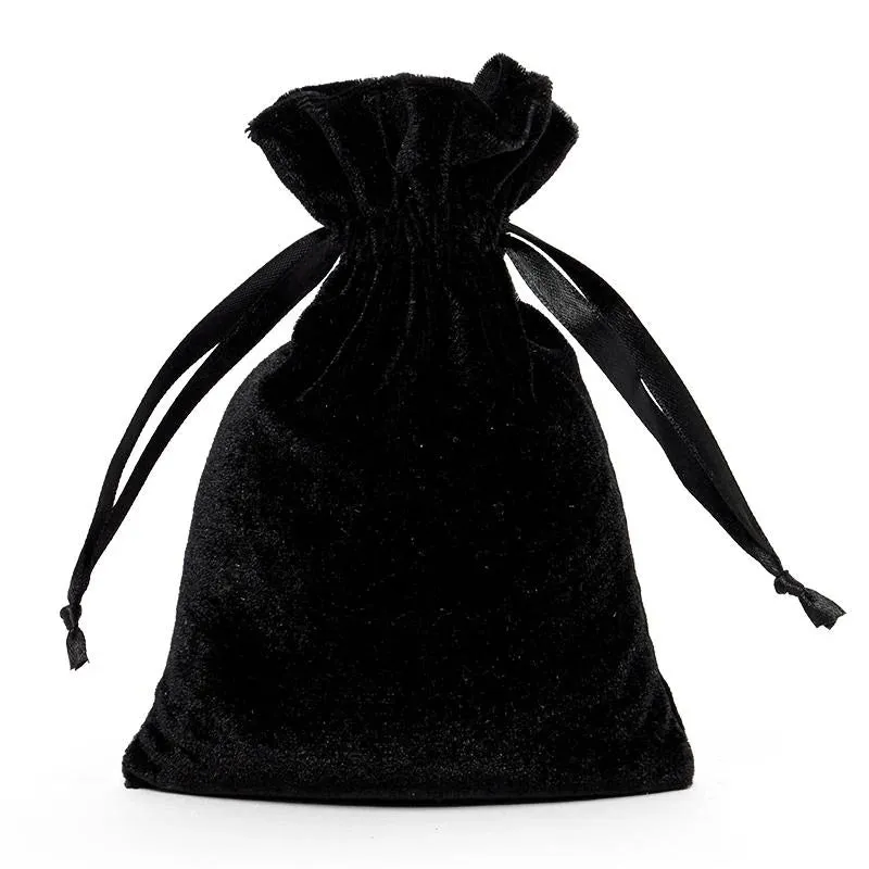 Black Velvet Bag 6" ( Medium )