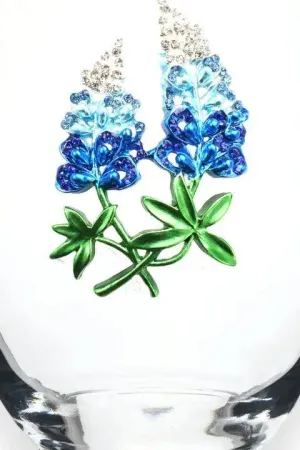 Bluebonnet Jeweled Stemless Wine Glass
