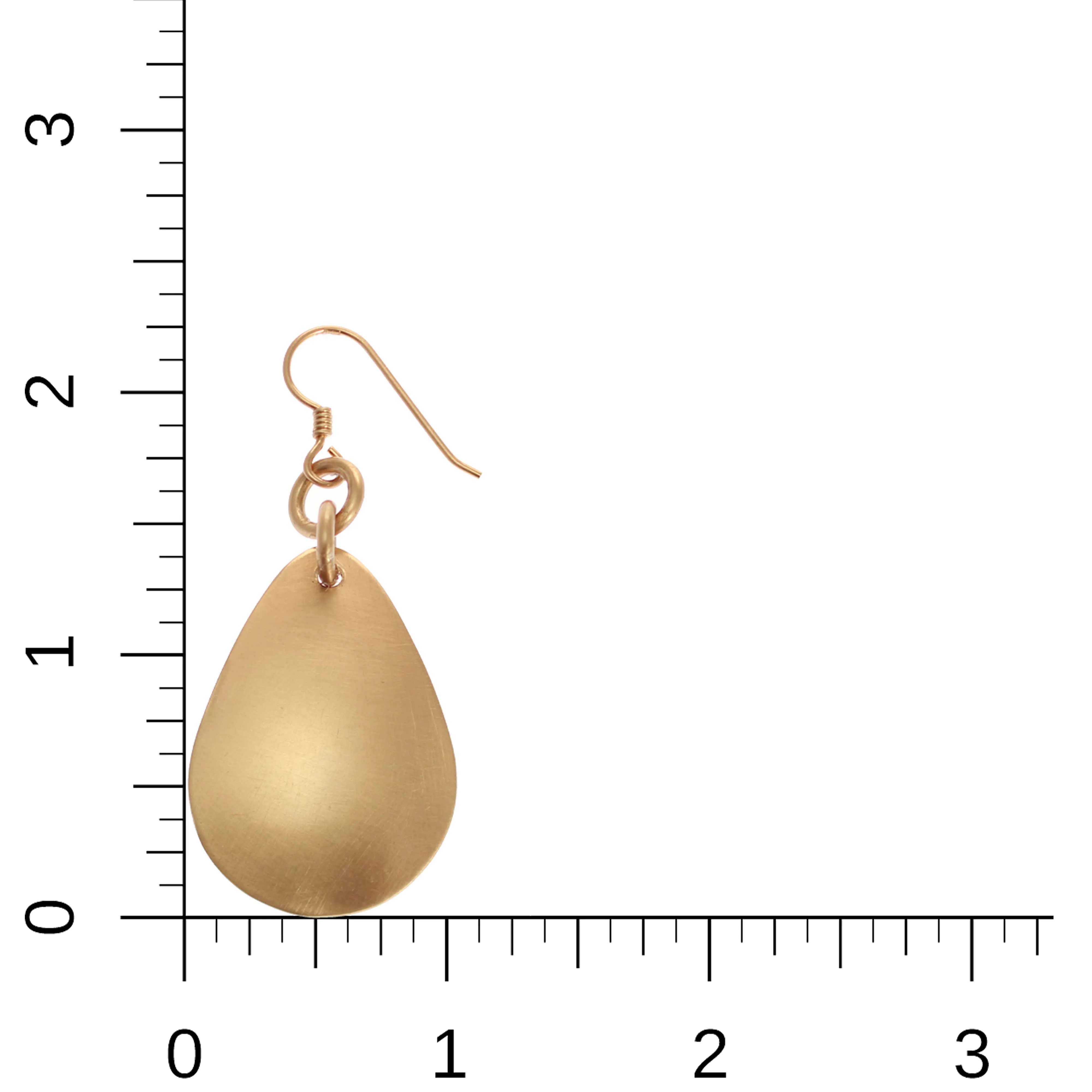 Brushed Bronze Medium Teardrop Earrings