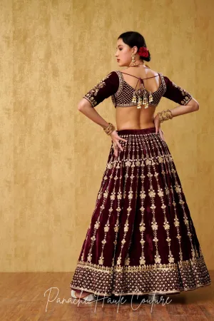 Burgundy Color Lehenga Set