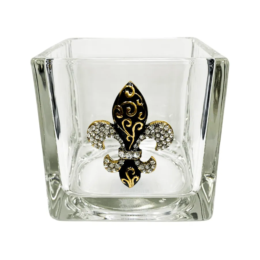 Candle Holder (4x4) Fleur de Lis