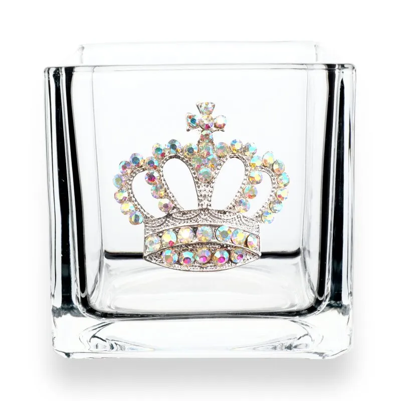 Candle Holder - (5x5) Aurora Borealis Crown