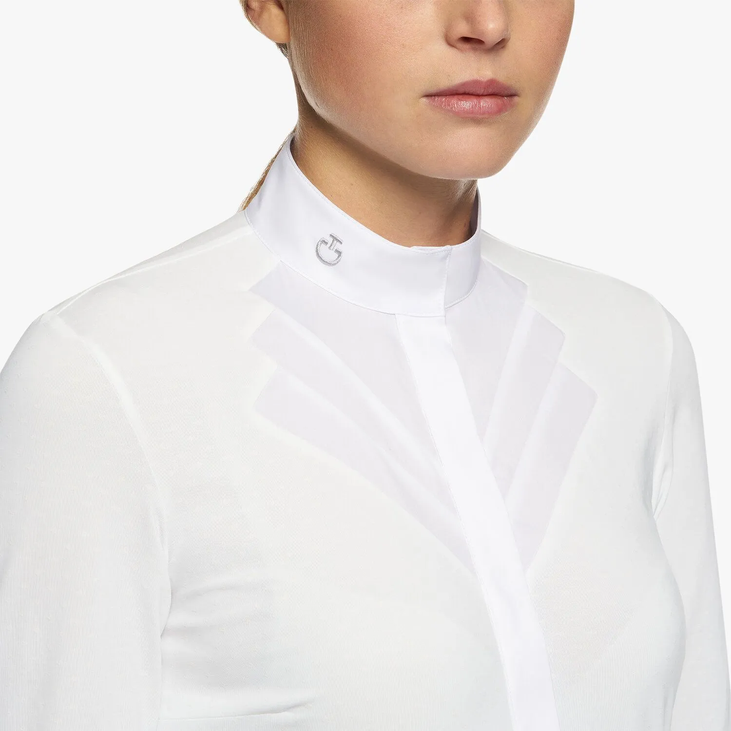 Cavalleria Toscana Swiss Dot Competition Shirt- Fan Bib
