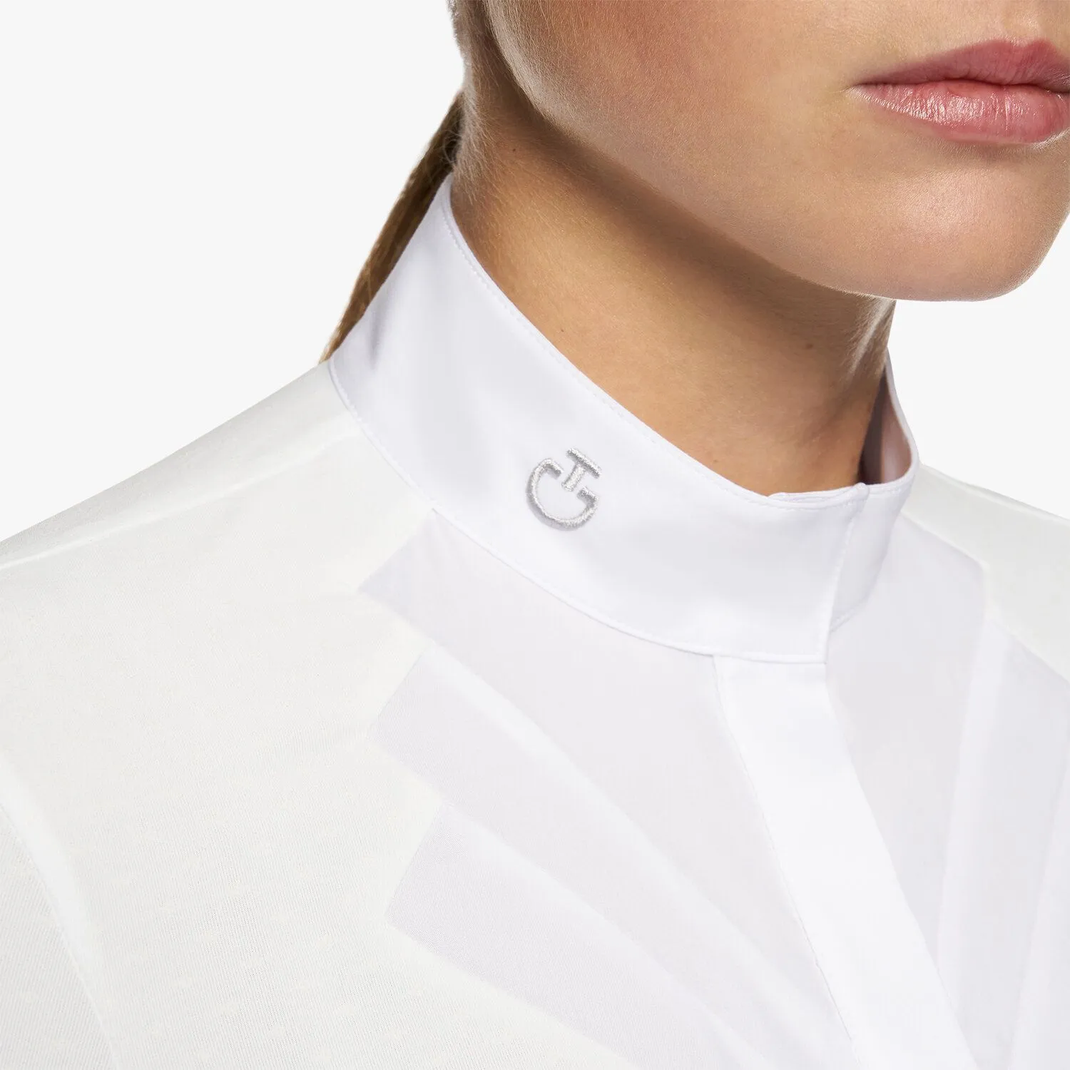 Cavalleria Toscana Swiss Dot Competition Shirt- Fan Bib