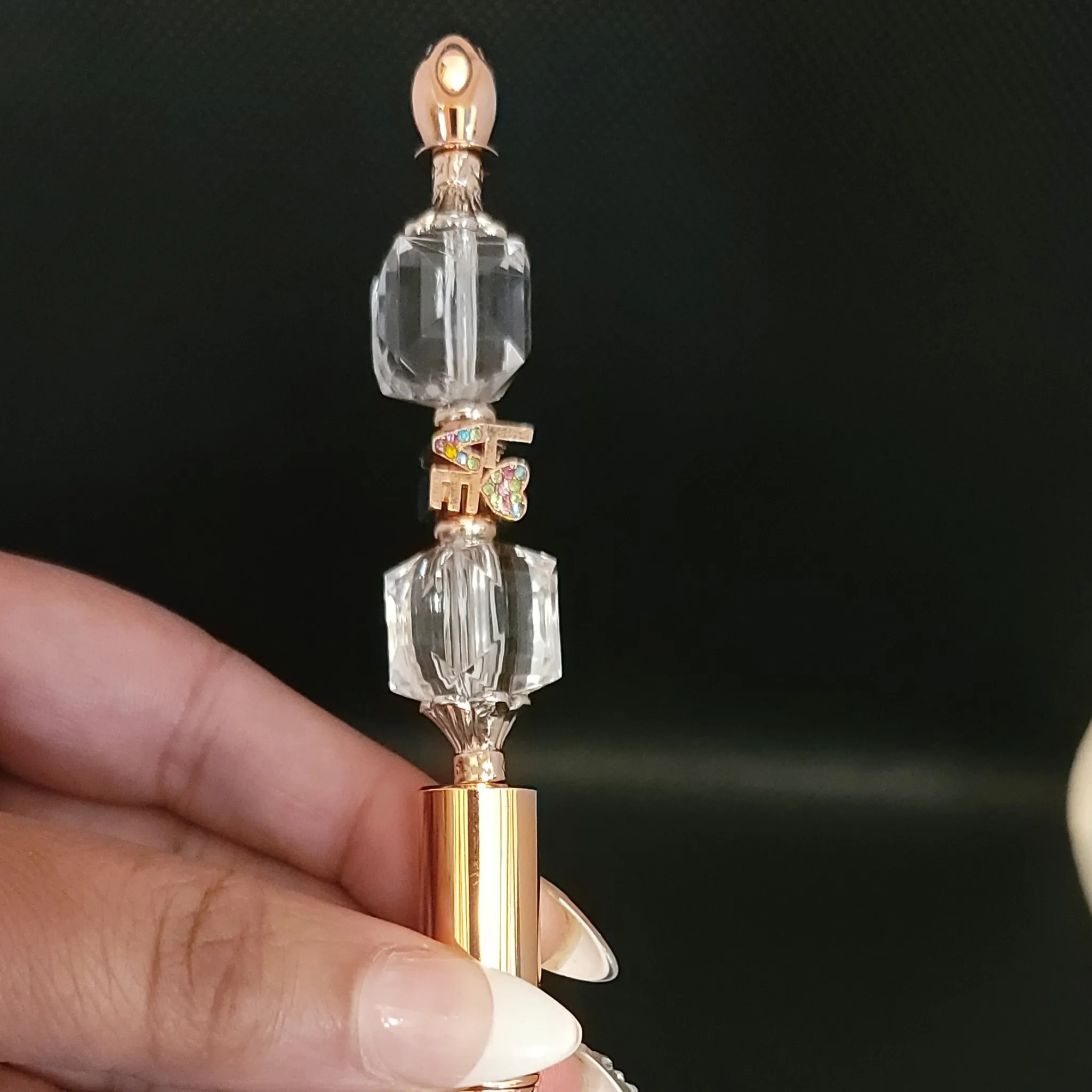 Charlotte - Crystal & Rose Gold Jeweled Pen