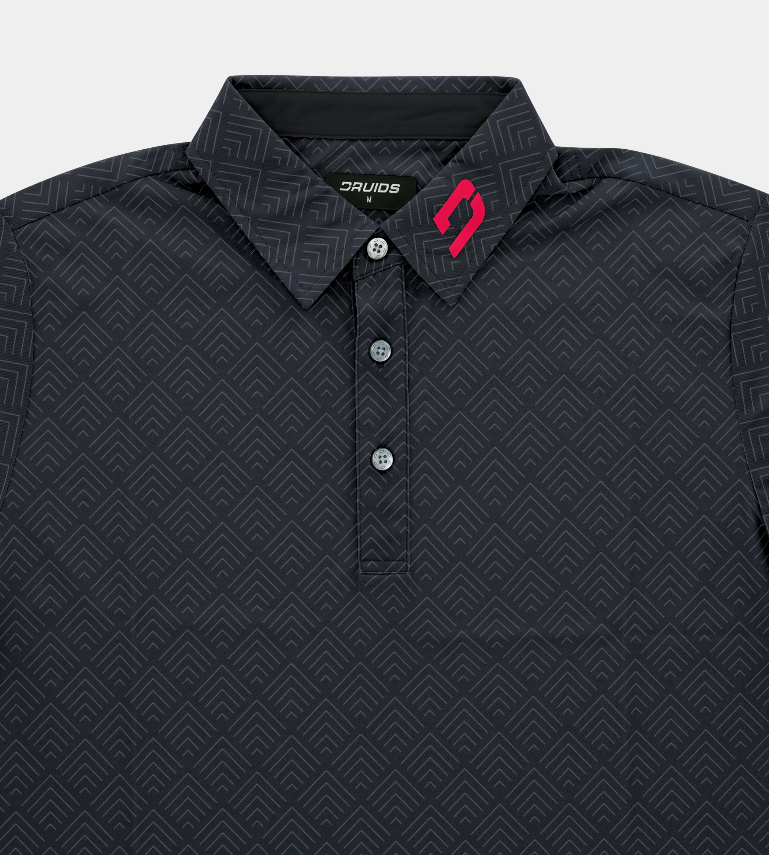 CHEVRON POLO - BLACK