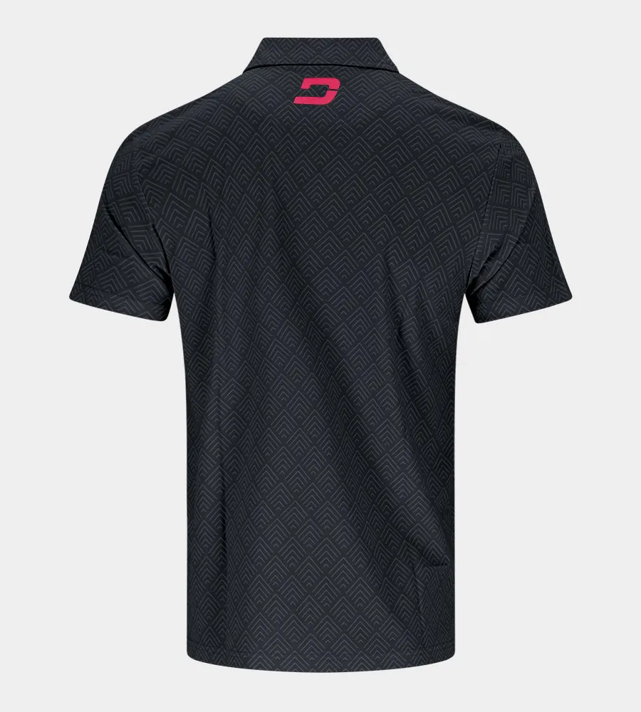 CHEVRON POLO - BLACK