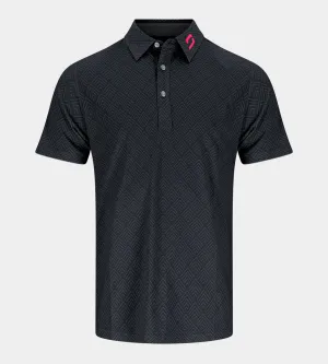 CHEVRON POLO - BLACK