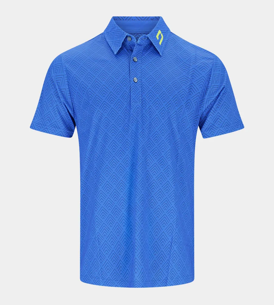 CHEVRON POLO - BLUE