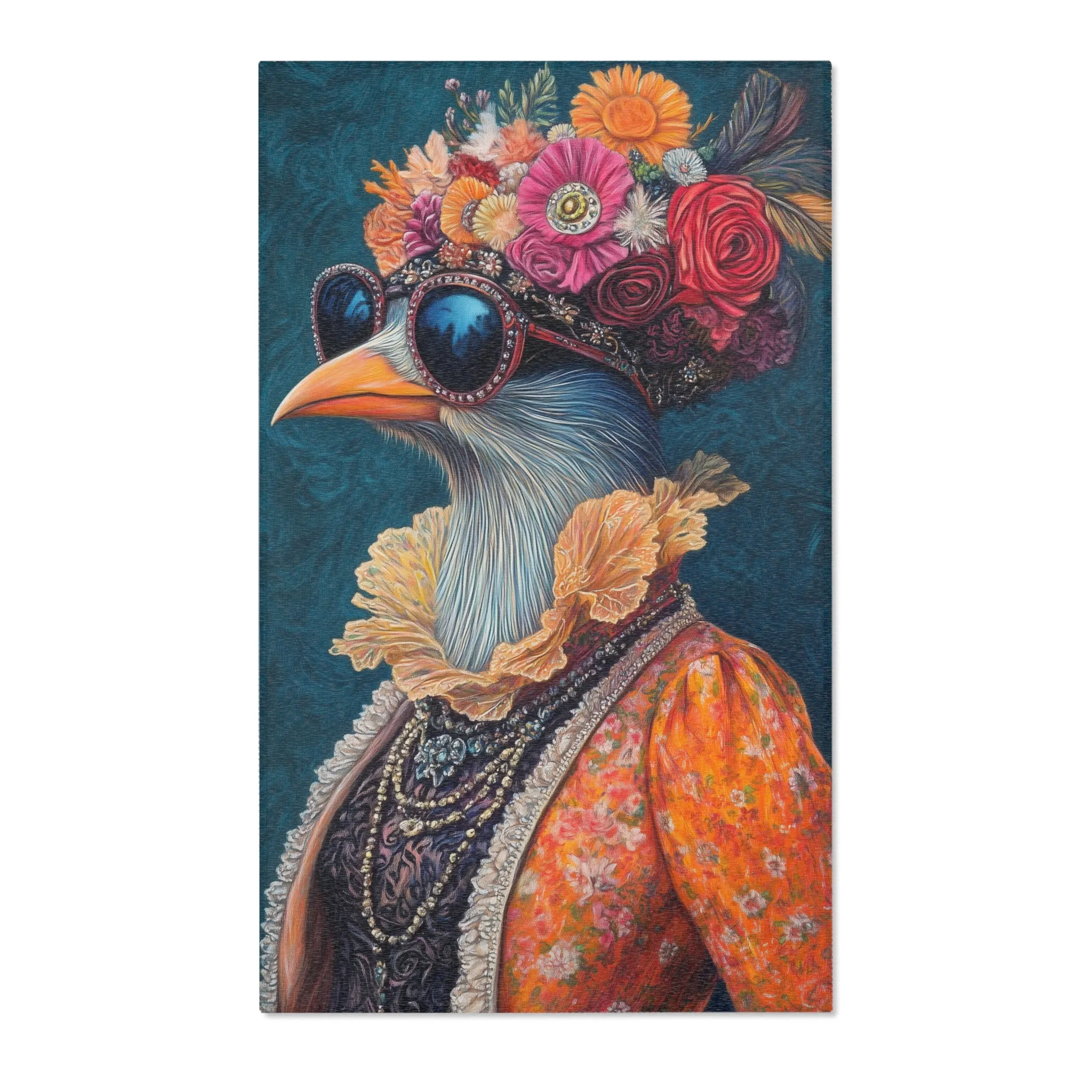Chic Renaissance Bird Accent Rug