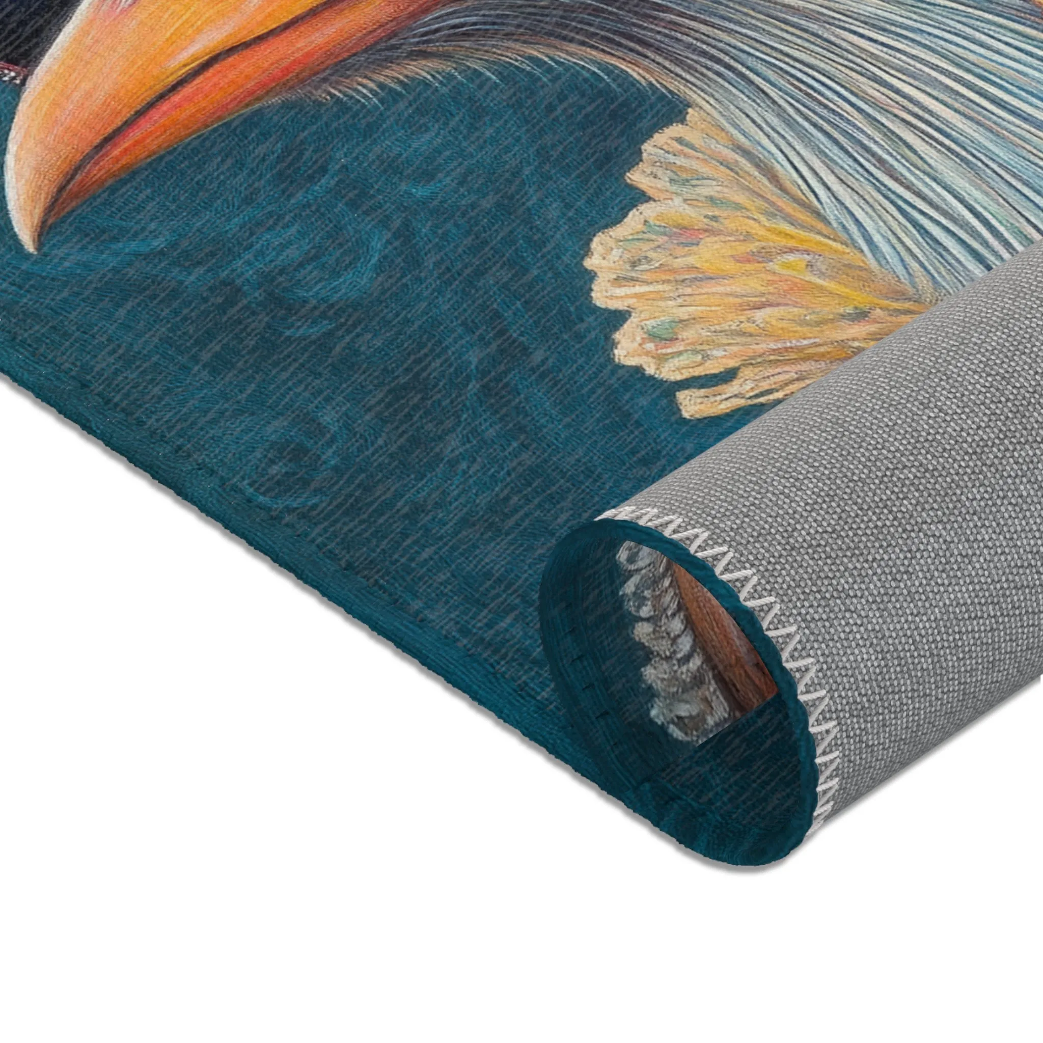Chic Renaissance Bird Accent Rug