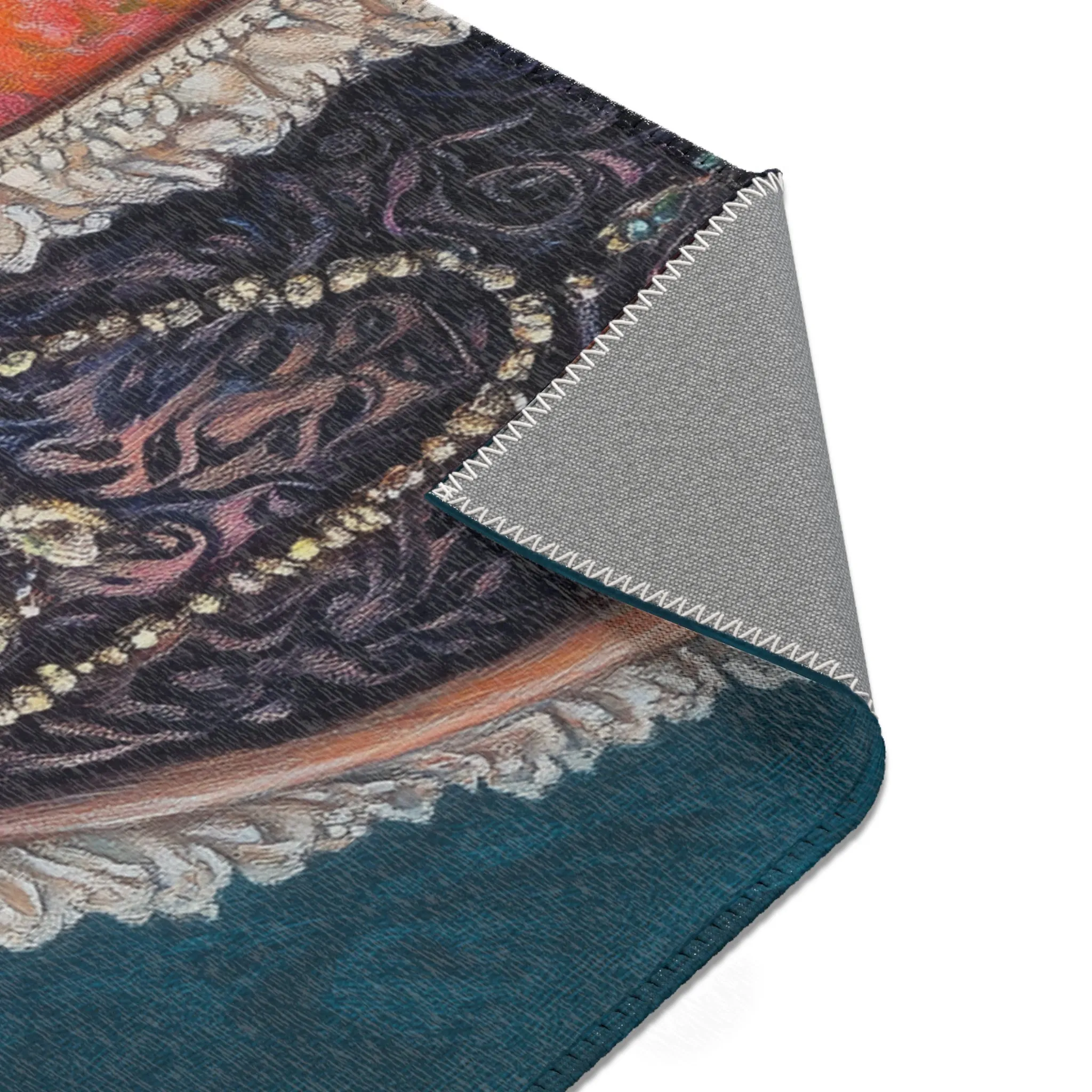 Chic Renaissance Bird Accent Rug