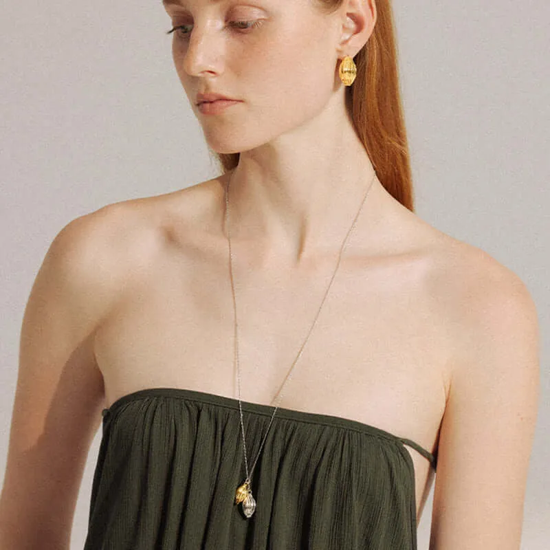 Copper Gold and Silver Color Seed Adjustable Necklace