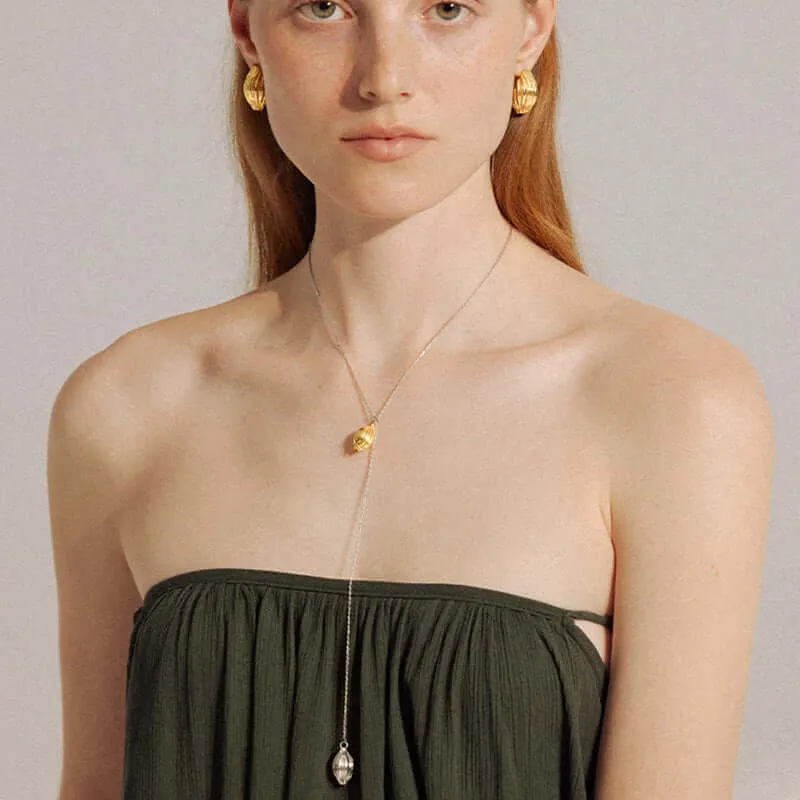 Copper Gold and Silver Color Seed Adjustable Necklace