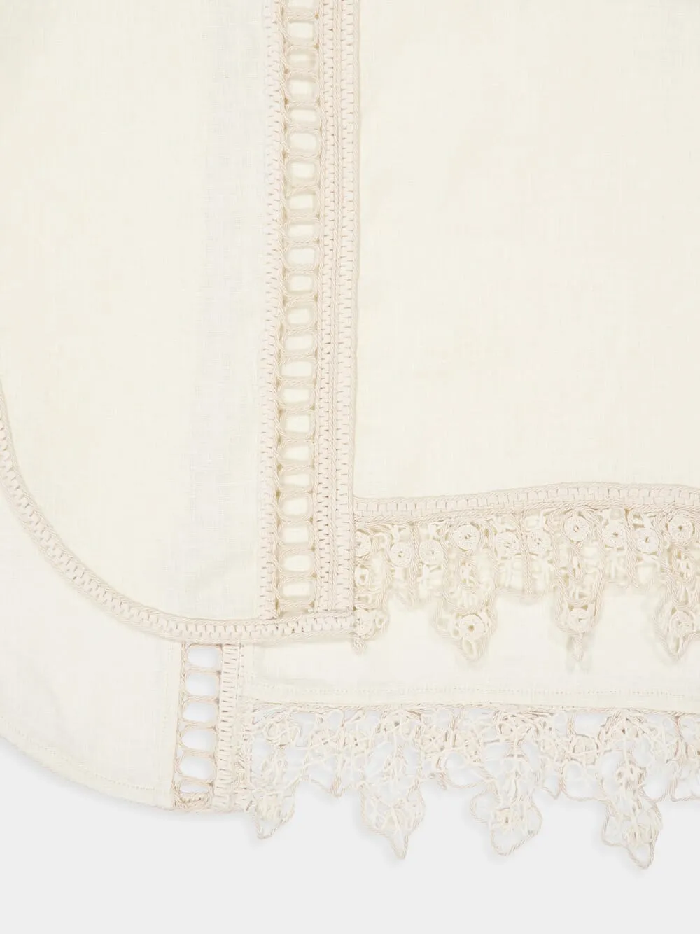Cream Illuminate Trimmed Shirt