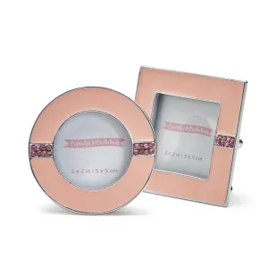 Cupcakes & Cartwheels Enamel and Jewels 2"x2" Frame - Pink