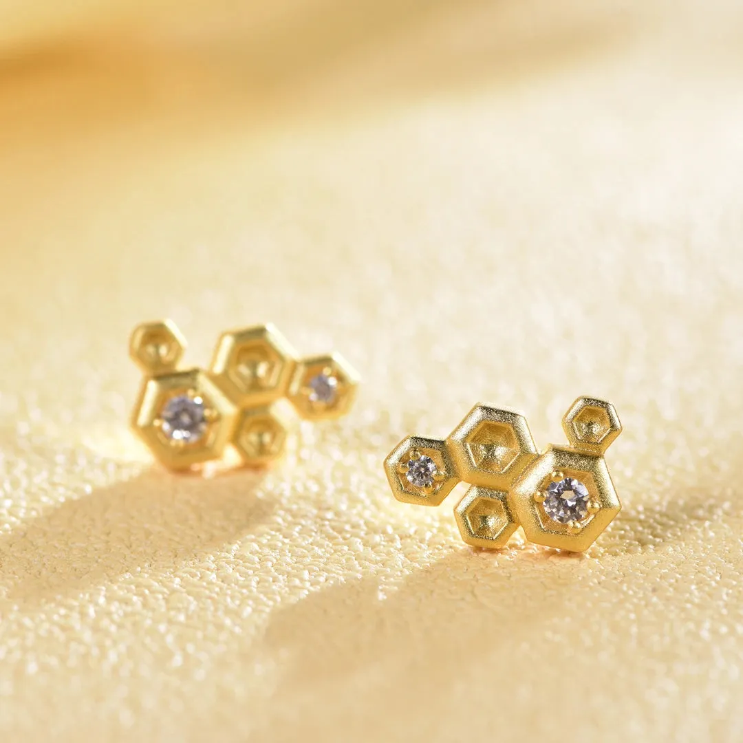 Cute Honeycomb With Honey Earrings Life With MaK’s Honeycomb Bee Kind Jewelry Collection