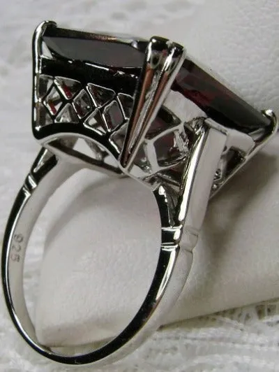 D1, Art Deco Ring, 20ct Big Huge Square Gem, Vintage Jewelry Design#D1