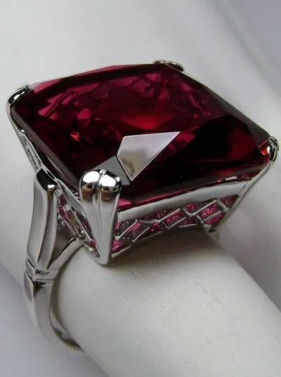 D1, Art Deco Ring, 20ct Big Huge Square Gem, Vintage Jewelry Design#D1
