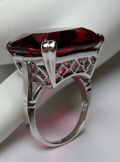 D1, Art Deco Ring, 20ct Big Huge Square Gem, Vintage Jewelry Design#D1