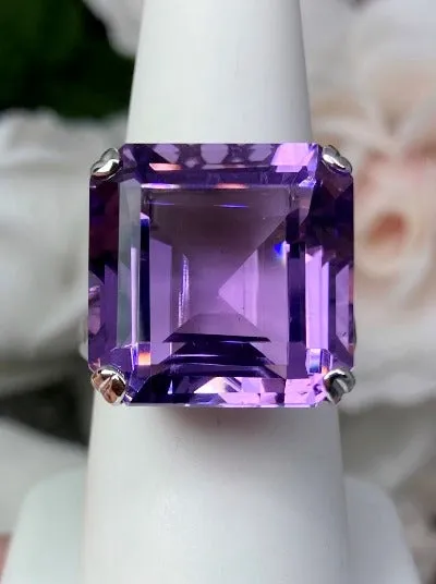 D1, Art Deco Ring, 20ct Big Huge Square Gem, Vintage Jewelry Design#D1