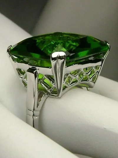 D1, Art Deco Ring, 20ct Big Huge Square Gem, Vintage Jewelry Design#D1