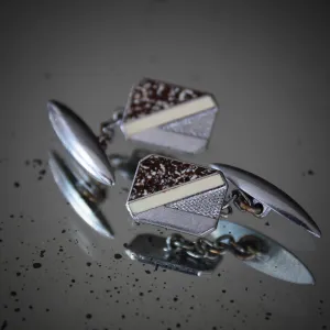 Deco English Enameled Cufflinks